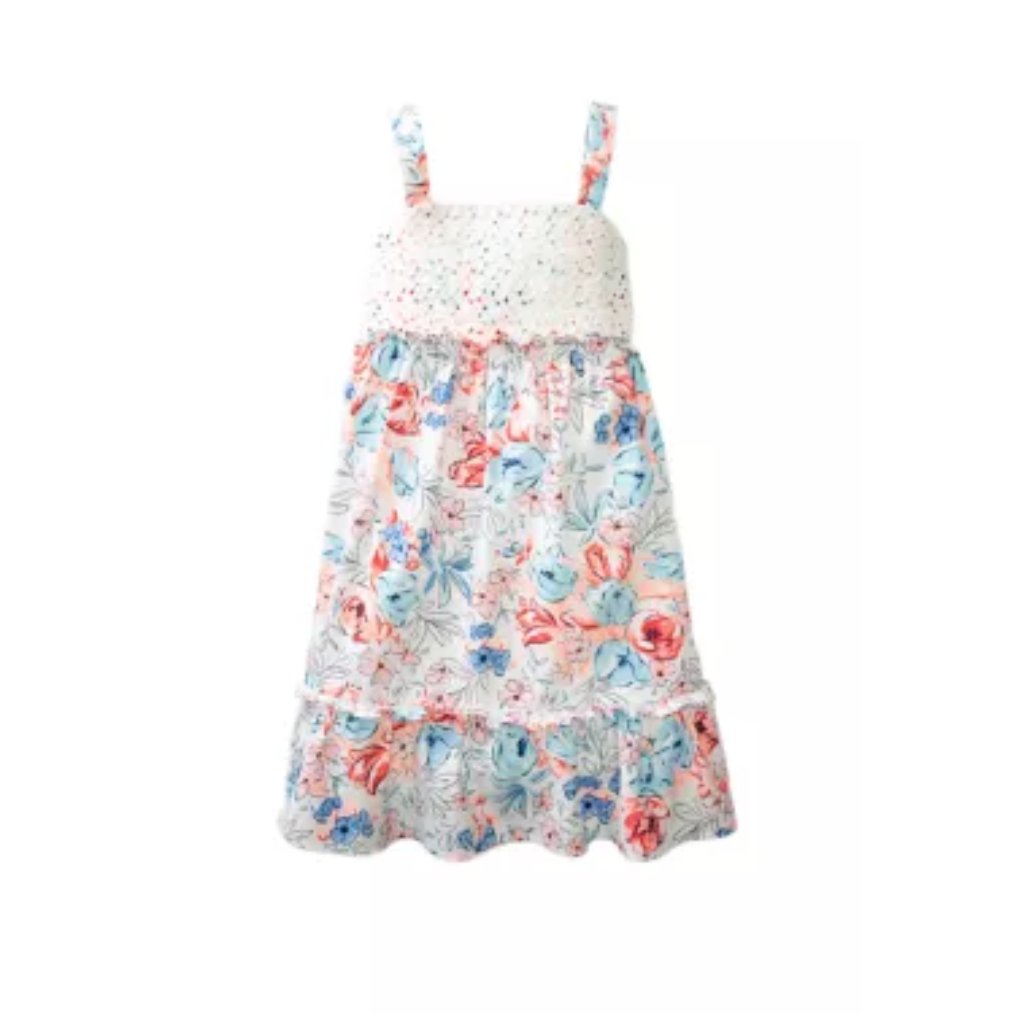 Crown & Ivy Girls 7-16 Eyelet Smocked Dress